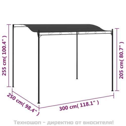 Сенник, 3x2,4 м, антрацит