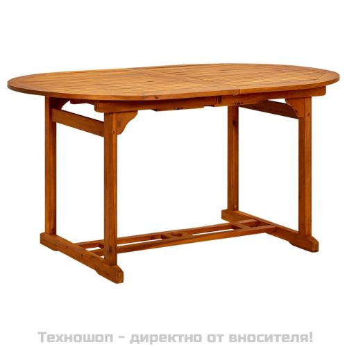 Градинска маса, (150-200)x100x75 см, акация масив