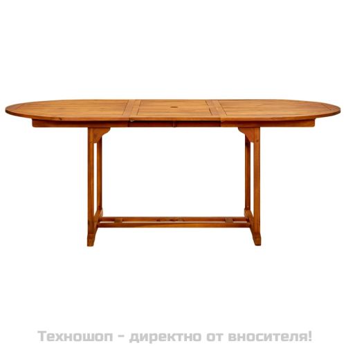 Градинска маса, (150-200)x100x75 см, акация масив