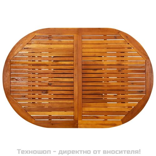 Градинска маса, (150-200)x100x75 см, акация масив