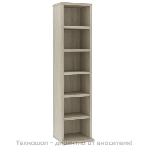 Етажерка за дискове, сонома дъб, 21x20x88 см, инженерно дърво