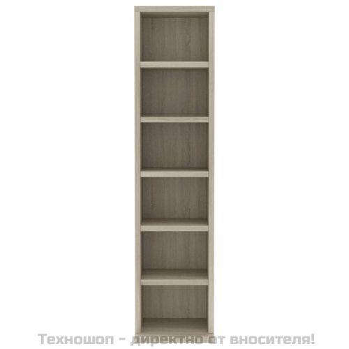 Етажерка за дискове, сонома дъб, 21x20x88 см, инженерно дърво