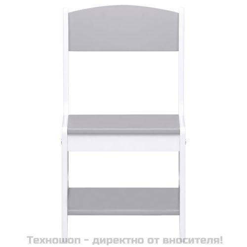 Детска масичка с 2 столчета, бяла, МДФ