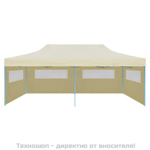 Сгъваема pop-up парти шатра, кремава, 3x6 м