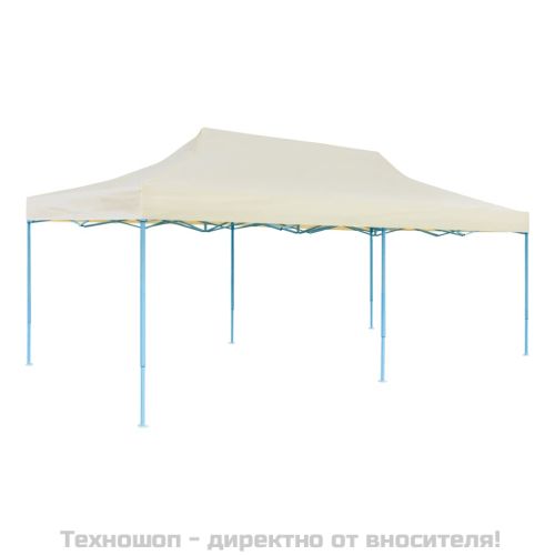 Сгъваема pop-up парти шатра, кремава, 3x6 м