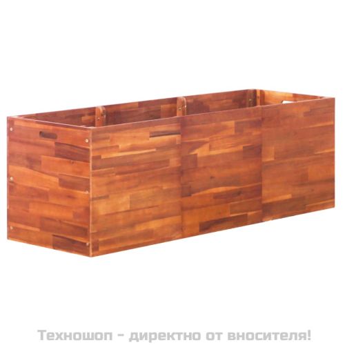 Градинска повдигната леха, акациево дърво, 150x50x50 см