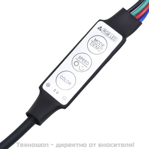 ТВ шкафове с LED осветление 2 бр бели 60x35x40 см