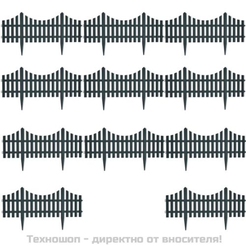 Палисада, 17 части, 10 м, зелена