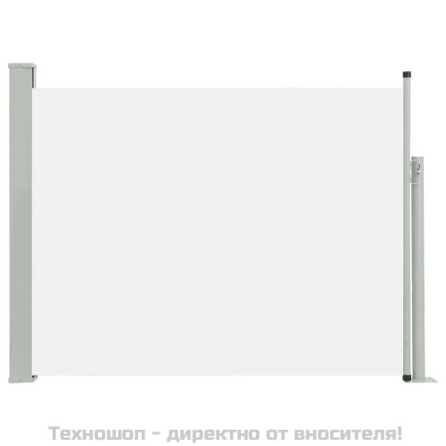 Прибираща се странична тента, 140x500 см, кремава