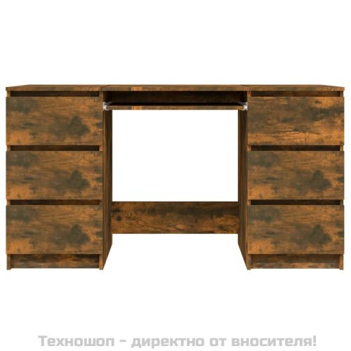 Бюро, опушен дъб, 140x50x77 см, инженерно дърво