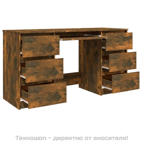 Бюро, опушен дъб, 140x50x77 см, инженерно дърво