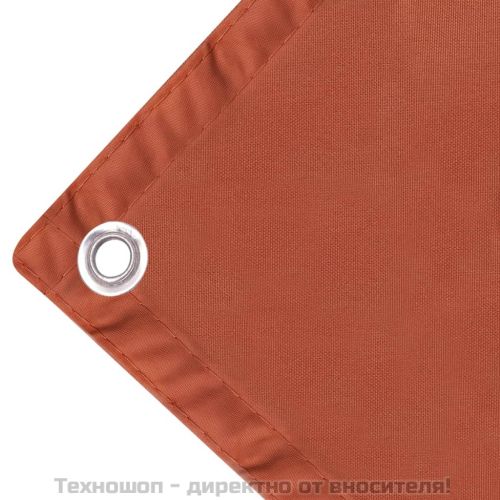 Балконски екран от оксфорд плат, 90x400 см, цвят теракота