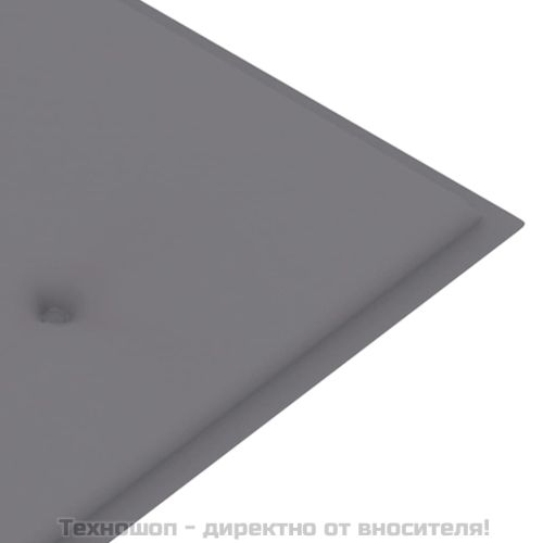 Възглавница за градинска пейка сива 150x50x4 см оксфорд плат