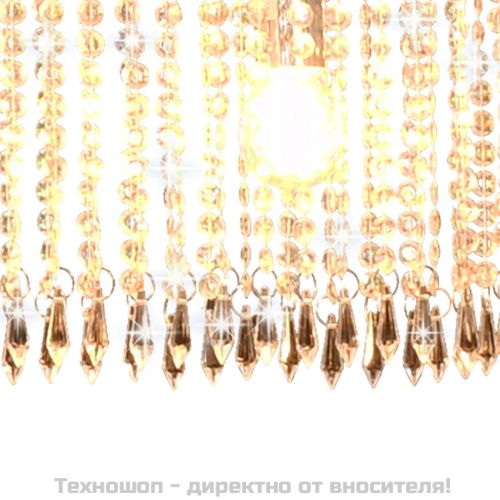 Полилей с кристали, сребрист, 104 см, Е14