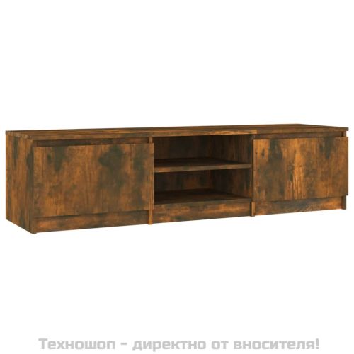 ТВ шкаф, опушен дъб, 140x40x35,5 см, инженерно дърво