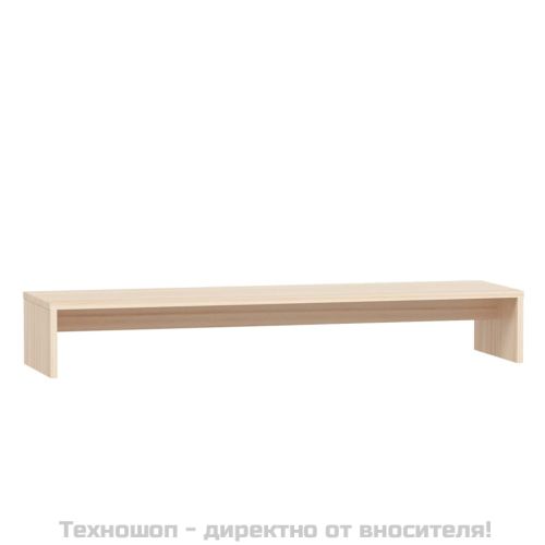 Поставка за монитор, 100x27x15 см, бор масив