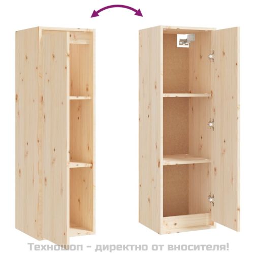 Стенни шкафове, 2 бр, 30x30x100 см, бор масив