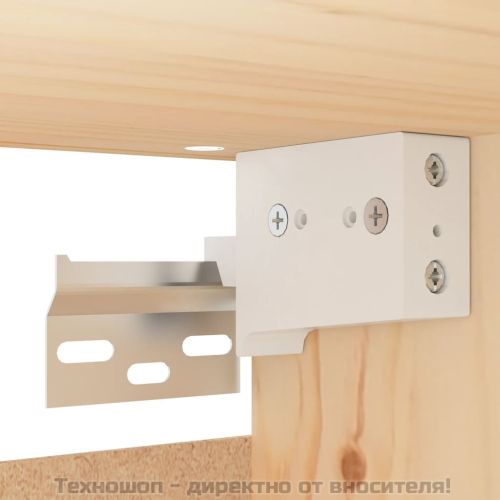 Стенни шкафове, 2 бр, 30x30x100 см, бор масив