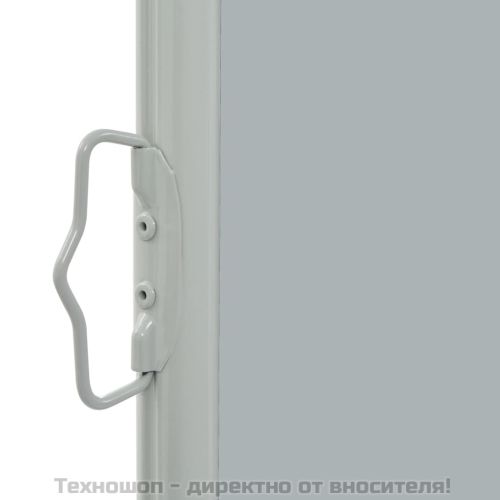 Прибираща се дворна странична тента, 60x300 см, сива