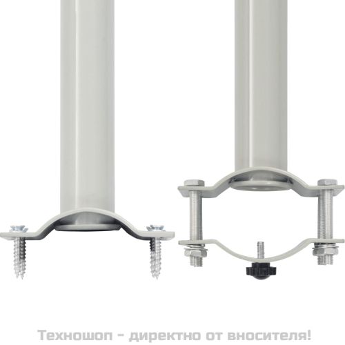 Прибираща се дворна странична тента, 60x300 см, сива
