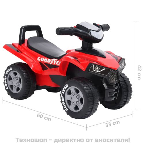 Детско ATV за бутане Good Year, червен
