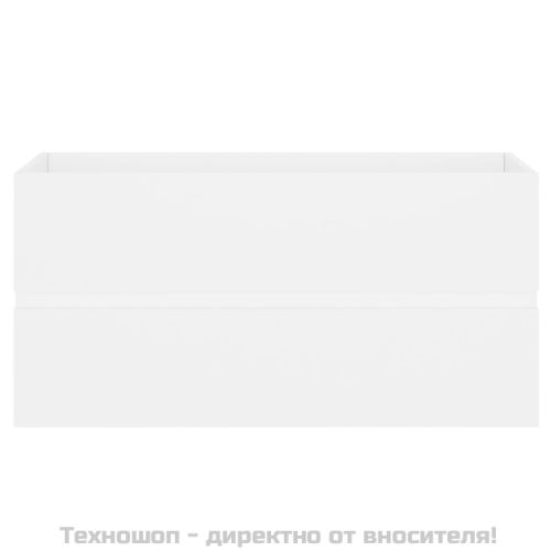 Долен шкаф за мивка, бял, 90x38,5x45 см, инженерно дърво