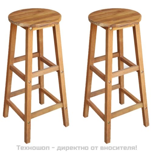 Бар столове, 2 бр, акациево дърво масив