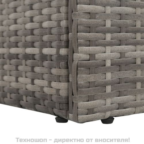 Градинско легло, сиво, 195x60 см, полиратан