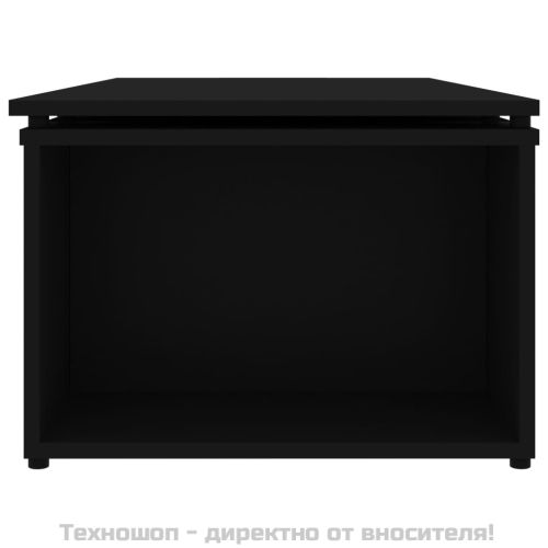 Маса за кафе, черна, 150x50x35 см, инженерно дърво