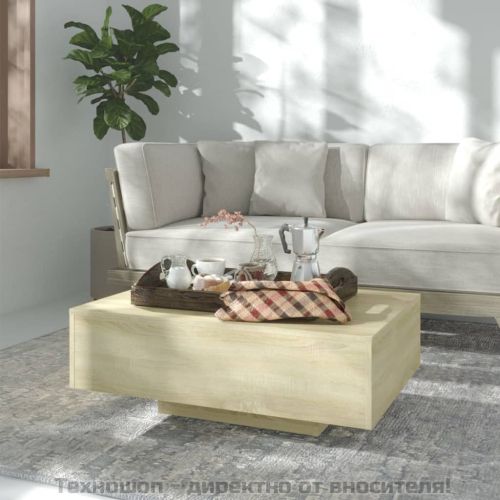 Маса за кафе, дъб сонома, 85x55x31 см, инженерно дърво