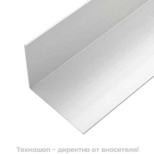 5 бр ъглови профили за декинг, алуминиеви, 170 см, сребристи