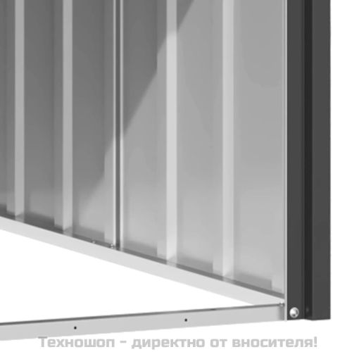 Кучешка къща, антрацит, 116,5x103x81,5 см, поцинкована стомана