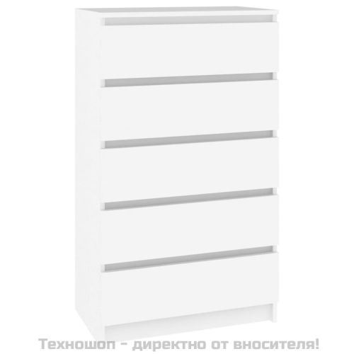 Скрин с чекмеджета, бял, 60x36x103 см, инженерно дърво