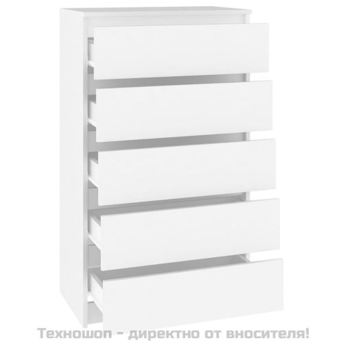 Скрин с чекмеджета, бял, 60x36x103 см, инженерно дърво