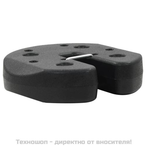 Тежести за укрепване на шатри, 4 бр, черни, 220x50 мм, бетон