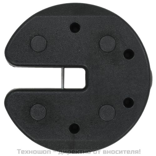 Тежести за укрепване на шатри, 4 бр, черни, 220x50 мм, бетон