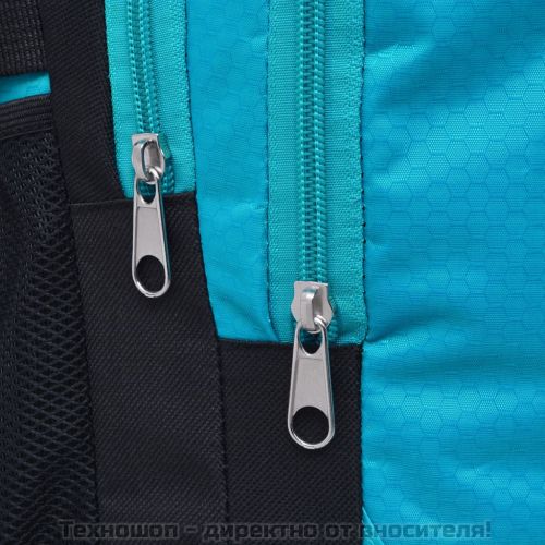 Раница, ученическа, 40 л, черно и синьо