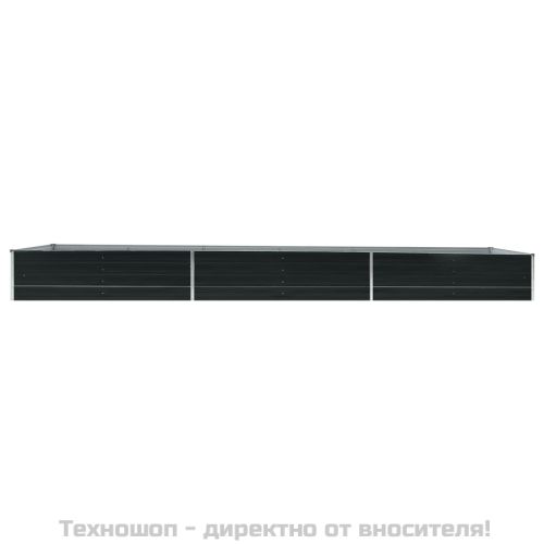 Градинска висока леха поцинкована стомана 480x80x45 см антрацит