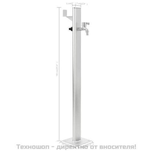 Градинска чешма, алуминий, колона, 95 см