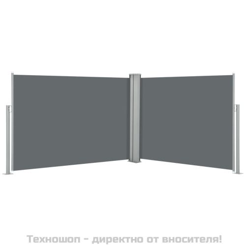 Прибираща се странична тента, антрацит, 100x1000 см