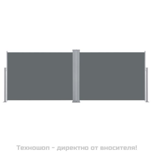 Прибираща се странична тента, антрацит, 100x1000 см