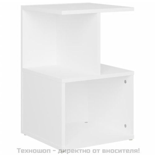 Шкафче за спалня, бяло, 35x35x55 см, инженерно дърво