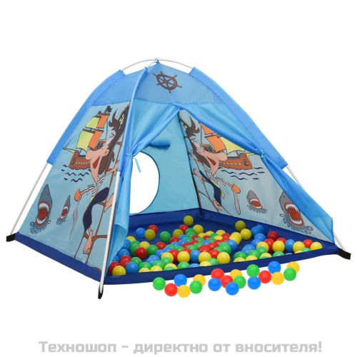 Детска палатка за игра, синя, 120x120x90 см