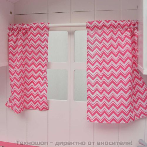 Детска играчка - Кухня, дърво, 82x30x100 см, розово и бяло