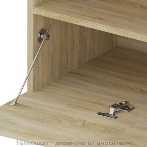 ТВ шкаф с LED осветление, дъб сонома, 75x35x40 см