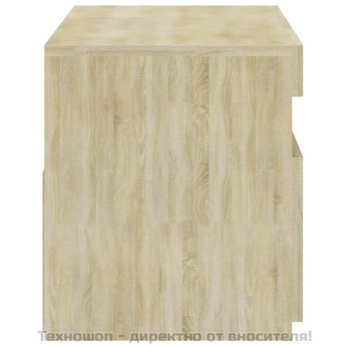 ТВ шкаф с LED осветление, дъб сонома, 75x35x40 см