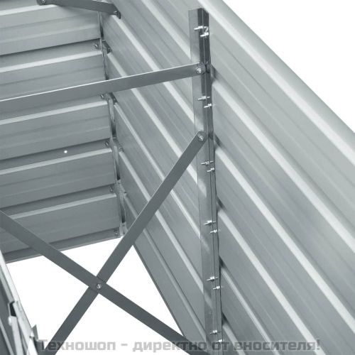 Градинска висока леха поцинкована стомана 240x40x77 см кафява