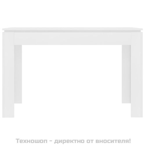 Трапезна маса, бяла, 120x60x76 см, инженерно дърво