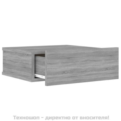 Плаващи нощни шкафчета 2 бр сив сонома 40x30x15 см инж. дърво