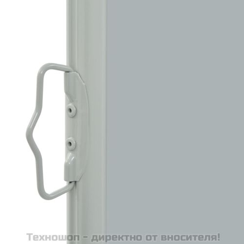 Прибираща се дворна странична тента, 80x300 см, сива